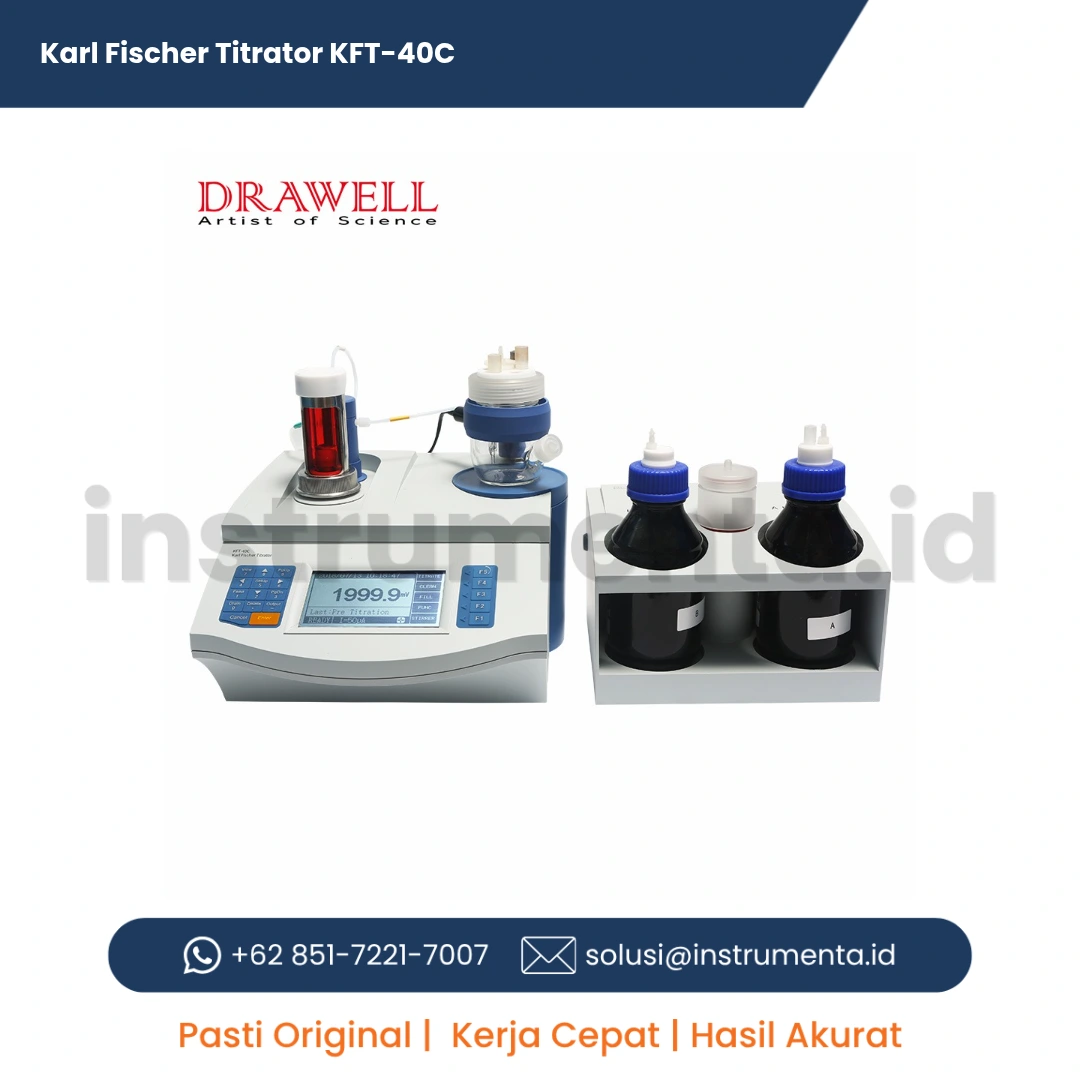 Ready Stock Karl Fischer Titrator KFT-40C | Alat Uji Kadar Air Koulometri Jejak (Trace Moisture) Bergaransi